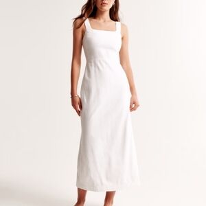 Abercrombie & Fitch Elegant White Maxi Dress